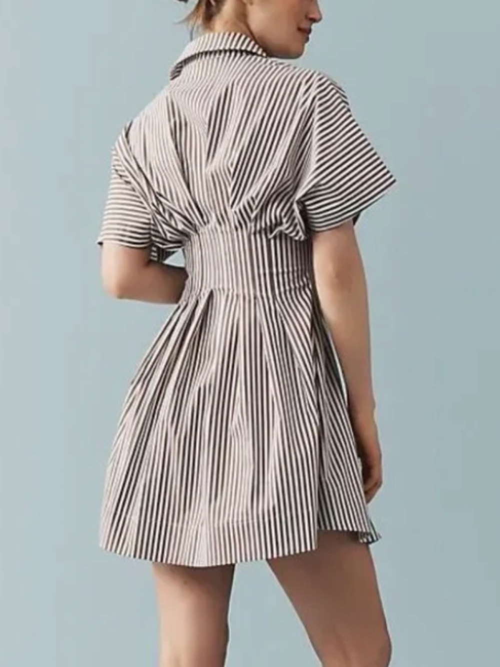 Anthropologie Exquise Tobie Button Front Pleated Shirt Dress XS - Picture 3 of 6